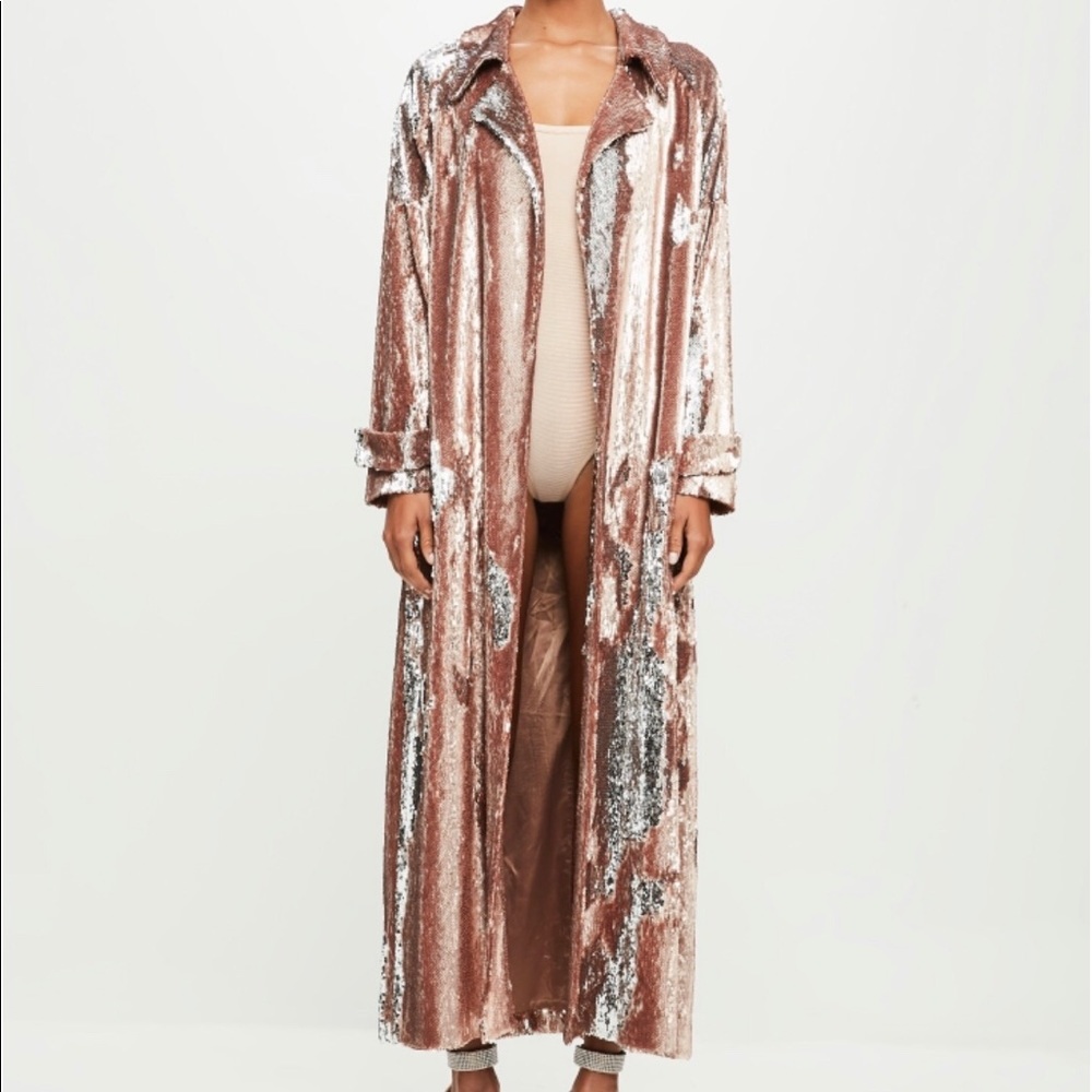 Sequin Long Trench